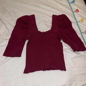 Maroon crop top